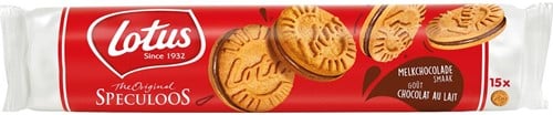 Lotus gevulde speculoos, 150 g, chocoladecrème, pak van 9 rollen