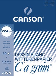 Canson tekenblok C à grain 224 g/m², ft 27 x 36 cm