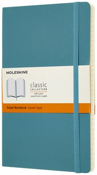Betasten Ga trouwen levering Notitieboek Moleskine large 130x210mm lijn reef blue One-Stop-Office-Shop.nl