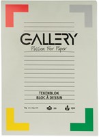 Gallery tekenpapier, 190 g, ft 21 x 29,7 cm, A4, extra zwaar houtvrij papier, blok van 20 vel