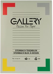 Gallery Steinbach tekenpapier, 250 g, ft 21 x 29,7 cm, A4, gekorreld, blok van 20 vel