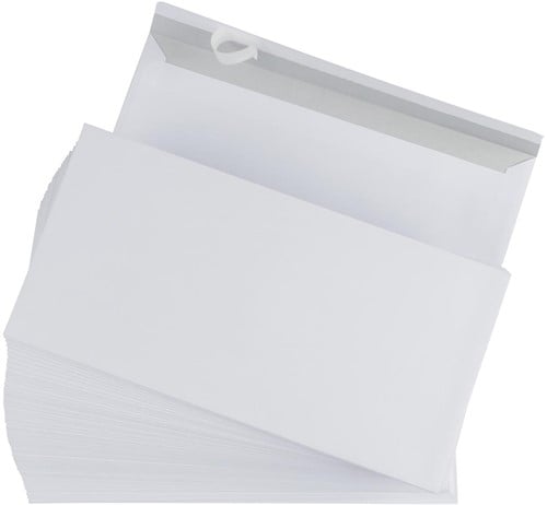 Gallery enveloppen ft 110 x 220 mm, stripsluiting, binnenzijde grijs, doos van 500 stuks