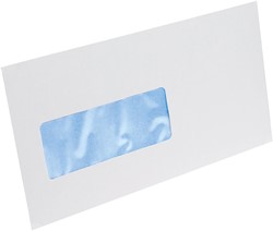 Gallery enveloppen ft 114 x 229 mm, venster links, stripsluiting, doos van 500 stuks