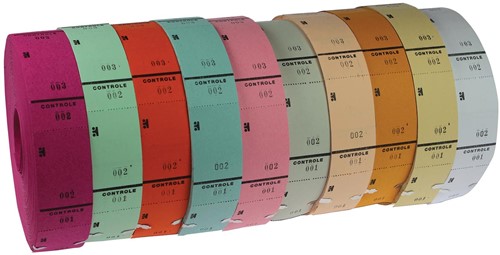 Ticketrollen geassorteerde kleuren