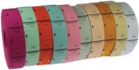 Ticketrollen geassorteerde kleuren