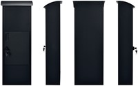 Pakketbrievenbus Helsinki 390x240x1053mm zwart-1