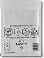 Mail Lite luchtkussenenveloppen, wit, C/0, 150 x 210 mm, doos van 200 stuks