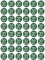 Agipa Kortinglabel -20%, groen, pak van 192 stuks, verwijderbaar