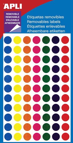 Apli verwijderbare etiketten cirkel 8 mm (b x h), 308 stuks