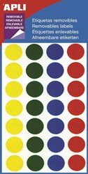 Apli verwijderbare etiketten cirkel 15 mm (b x h), 112 stuks