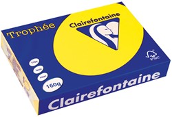 Clairefontaine Trophée Intens, gekleurd papier, A4, 160 g, 250 vel, zonnegeel