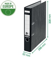 Ordner Leitz 1050 180° 50mm Recycle karton A4 zwart-8