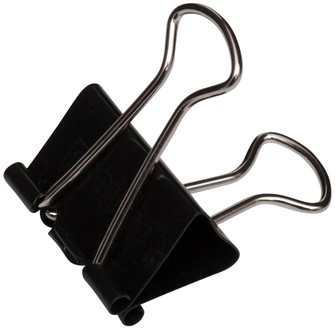 Papierklem MAUL foldback 215 19mm zwart 12 stuks-2