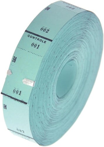 Ticketrol, 1000 tickets, blauw