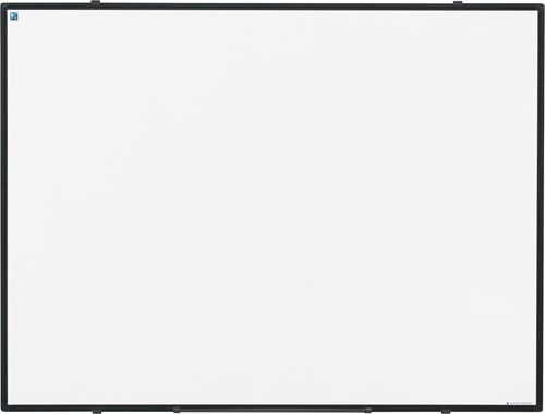 Smit Visual magnetisch whiteboard Softline, emaille, zwart, 90 x 120 cm