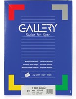 Gallery witte etiketten ft 105 x 48 mm (b x h), rechte hoeken, doos van 1.200 etiketten
