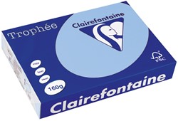 Clairefontaine Trophée Pastel, gekleurd papier, A4, 160 g, 250 vel, helblauw