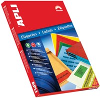 Apli Gekleurde etiketten ft 70 x 37 mm (b x h), blauw, 2.400 stuks, 24 per blad