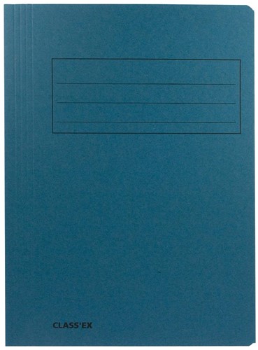 Class'ex dossiermap, 3 kleppen ft 23,7 x 32 cm (voor ft A4), blauw