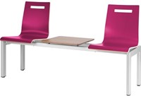12-3-0_2 Oscar wachtkamerbank 2-zits met tafelblad verkrijgbaar in verschillende kleuren Van Lith Supplies One-Stop-Office-Shop.jpg