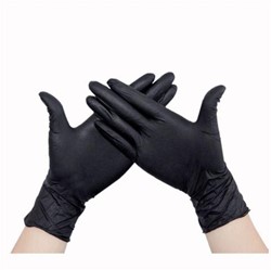 Handschoenen uit nitril, large, zwart, pak van 100 stuks