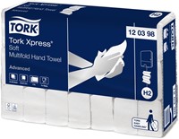 Tork Xpress Advanced handdoek 2-laags, systeem H2, wit, ft 25,5x21,2 cm, pak van 21 stuks
