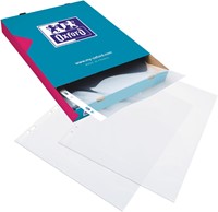 Oxford showtas, A4, uit glasheldere PP, 11-gaatsperforatie, 90 micron, pak van 100 stuks-2