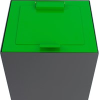 V-Part top met klep voor modulaire afvalbak 85 l en 90 l, groen-2