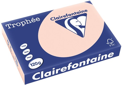 Clairefontaine Trophée Pastel, gekleurd papier, A4, 120 g, 250 vel, zalm