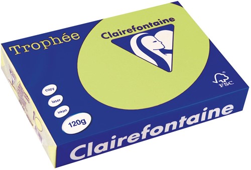 Clairefontaine Trophée Pastel, gekleurd papier, A4, 120 g, 250 vel, golfgroen