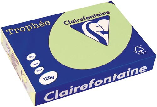 Clairefontaine Trophée Pastel, gekleurd papier, A4, 120 g, 250 vel, groen