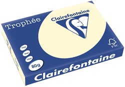 Clairefontaine Trophée Pastel, gekleurd papier, A3, 80 g, 500 vel, crème