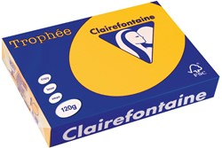 Clairefontaine Trophée Intens, gekleurd papier, A4, 120 g, 250 vel, zonnebloemgeel