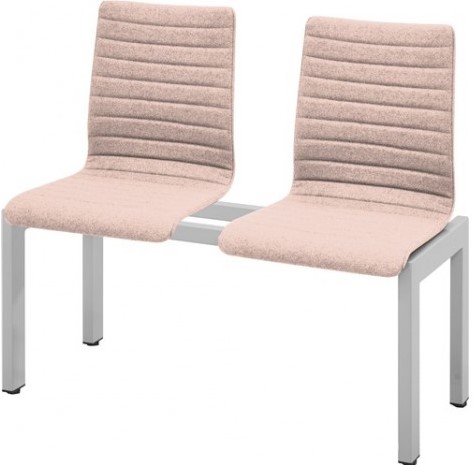 Wachtkamerbank Oscar 2-zits gestoffeerd-3