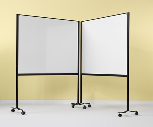 Smit Visual magnetisch whiteboard, verrijdbaar, gelakt staal, 120 x 150 cm-3