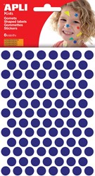 Apli Kids stickers, cirkel diameter 10,5 mm, blister met 528 stuks, blauw