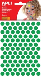 Apli Kids stickers, cirkel diameter 10,5 mm, blister met 528 stuks, groen