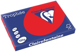 Clairefontaine Trophée Intens, gekleurd papier, A3, 120 g, 250 vel, koraalrood