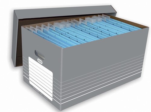 Elba opbergdoos, grijs en wit, pak van 5-3
