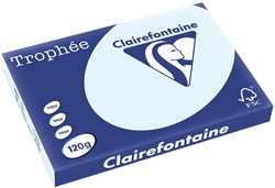 Clairefontaine Trophée Pastel, gekleurd papier, A3, 120 g, 250 vel, azuurblauw