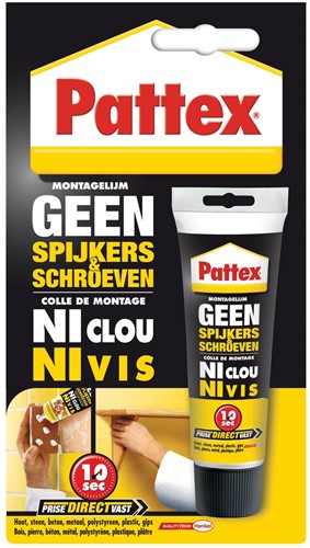 Pattex montagelijm Geen Spijkers & Schroeven, tube van 50 g, op blister