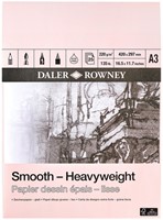 Tekenpapier Daler-Rowney Smooth Heavyweight 220gr A3 natuurlijk wit