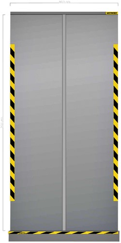 Hygiënescherm Djois oprolbaar 2x1m transparant-2