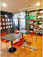 Hygiënescherm Djois oprolbaar 2x1m transparant