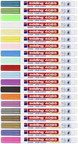Krijtstift edding 4085 by Securit rond 1-2mm neon geel-2
