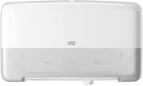 Toiletpapierdispenser Tork T2 Elevation jumbo klein duo wit 555500-2