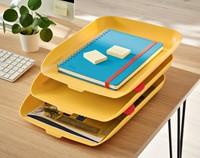 Brievenbak Leitz Cosy set van 3 A4 warm geel-2