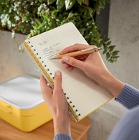 Notitieboek Leitz Cosy B5 160blz 100gr spiraal lijn geel-2