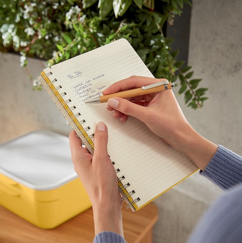 Notitieboek Leitz Cosy B5 160blz 100gr spiraal lijn geel-2