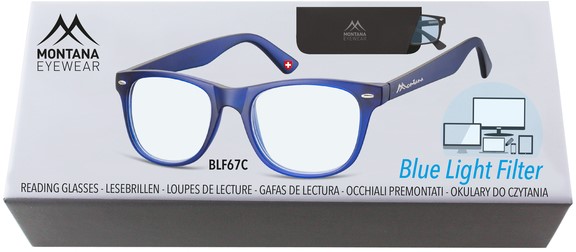 Leesbril Montana blue light filter +1.00 dpt blauw One-Stop-Office-Shop.nl